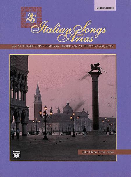  26 Italian Songs And Arias - Medium High Voice (Book/CD) by N